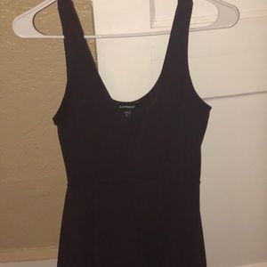 Dark purple mini dress with built in shorts